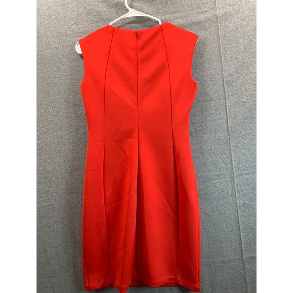 Calvin Klein Red Dress Women Small Size 4 Evening Party Cocktail Dress - Picture 2 of 6